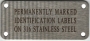316 Stainless steel Label - 100 x 40